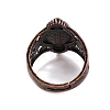Natural Howlite Retro Finger Rings RJEW-B067-01R-20-3