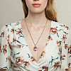 12Pcs 12 Styles Glass Universe Ball Necklace NJEW-AN0001-47-3
