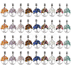 36Pcs 9 Colors Tibetan Style Alloy & Gemstone Chip European Dangle Charms PALLOY-FH00147-1