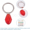120Pcs 12 Colors Glass Charms PALLOY-GO00011-3