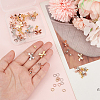 Bowknot Shapes Brass Stud Earring Findings KK-AN0001-09-3