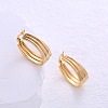 Stainless Steel Triple U-Shaped Hoop Earrings WT3801-4