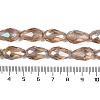 Transparent Electroplate Glass Beads Strands EGLA-N013-T6mm-B23-4