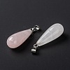 Natural Rose Quartz Pendants G-F707-18-3
