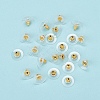 50Pairs Brass Bullet Clutch Bullet Clutch Earring Backs with Pad KK-YW0001-02G-5