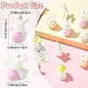 5Pcs 5 Styles Easter Opaque Resin Pendants RESI-YW0002-15-3