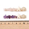 5Pcs 5 Styles Synthetic Turquoise & Natural Rose Quartz & Flower Amazonite & Lapis Lazuli & Amethyst & Topaz Jade Chip Alligator Hair Clips PHAR-TA000010-4