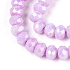 Anti-Tarnish Electroplate Rondelle Glass Beads Strands EGLA-T021-6mm-17-01-3
