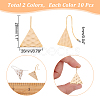20Pcs 2 Colors Brass Earring Hooks KK-AR0002-97-2