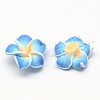 Handmade Polymer Clay 3D Flower Plumeria Beads CLAY-Q192-30mm-M-2