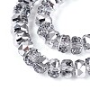 Electroplate Transparent Glass Beads Strands X-EGLA-N022-04A-C01-3