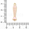 Brass Enamel Fish Connector Charms KK-L255-15G-03-3