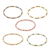 Glass Beaded Stretch Bracelets BJEW-JB09095-1
