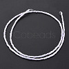 Glass Silk Stain Style Beads Strands GLAA-N047-001B-10-3