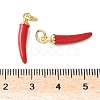 Brass Enamel Pendants KK-A252-13D-G-3