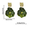 Flower Zinc Alloy Acrylic Dangle Stud Earrings FS-WG5AD05-01-2