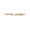 12Pcs 12 Styles Faceted Round Natural Mixed Stone Beaded Connector Charms PALLOY-JF03557-2