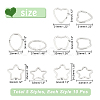 CHGCRAFT 50Pcs 5 Style Iron Keychain Clasps FIND-CA0003-95-2