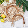 PP Plastic Half Round Bag Handle and Alloy U Shape Bag Ring FIND-WR0001-16-2