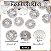 40Pcs 4-Hole Alloy Rhinestone Buttons BUTT-HY0001-24-2