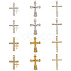 20Pcs 10 Styles Alloy Rhinestone Pendants FIND-TA0007-84-2