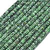 Frosted Dyed Natural Sesame Jasper Beads Strands G-K389-C36-01-2