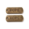 Tibetan Style Alloy Rectangle Pendants TIBEP-Q043-054AB-NR-1