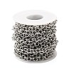 Tarnish Resistant 304 Stainless Steel Textured Cable Chains STAS-B040-02P-3