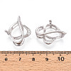 925 Sterling Silver Micro Pave Clear Cubic Zirconia Pendant Claw Cabochon Settings STER-N016-46P-3