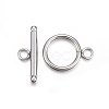 Tarnish Resistant 201 Stainless Steel Toggle Clasps STAS-F174-02P-B-2