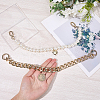 2Pcs 2 Styles Aluminum Chain & White Round Plastic Imitaiton PearlBeaded Bag Extender Chains HJEW-BM0001-43-3