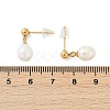 304 Stainless Steel Natural Freshwater Pearl Dangle Stud Earrings X-EJEW-G423-20G-6