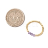 Round Glass Seed Beads Finger Rings for Women RJEW-JR00984-3
