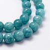 Natural White Jade Imitation Amazonite Beads Strands G-F364-16-6mm-3