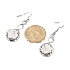 Hexagon Natural Howlite Dangle Earrings EJEW-K298-01P-05-5