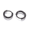 304 Stainless Steel Huggie Hoop Earrings EJEW-F111A-13mm-B-2