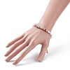 Natural Pearl & Polymer Clay Beaded Bracelet BJEW-TA00085-3