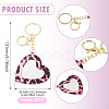2Pcs PU Mirror Keychains KEYC-TADJ0001-05C-3