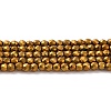 Electroplate Glass Beads Strands GLAA-H021-01A-FP04-2