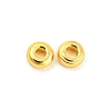 Brass Flat Round Spacer Beads KK-M085-19G-NR-3