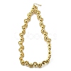 Brass Round Beaded Necklaces NJEW-D314-06G-4