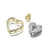 Brass Micro Pave Cubic Zirconia Pendants Set KK-V010-08GP-02-2