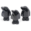 Natural Obsidian Carved Healing Penguin Figurines PW-WG12060-01-1