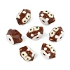 Cute Hand Painted Mini Owl Porcelain Beads PORC-F014-01C-1