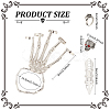 ANATTASOUL Siam Rhinestone Skull Wide Dome & Eagle Claw & Finger Nail Tip Claw Rings & Skeleton Full Hand Ring Bracelet AJEW-AN0007-07-2