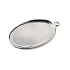 Tarnish Resistant 304 Stainless Steel Pendant Cabochon Settings X-STAS-K148-03-01-2