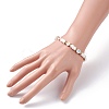 Heart Pattern Heishi Beads Stretch Bracelet for Women BJEW-JB07216-3