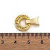 Brass Micro Pave Clear Cubic Zirconia Fold Over Clasps KK-A230-17G-3