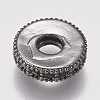 Brass Micro Pave Cubic Zirconia Bead Spacers ZIRC-K074-11A-02B-2