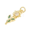 Valentine's Day Brass Micro Pave Cubic Zirconia Pendants KK-D258-07G-03-2